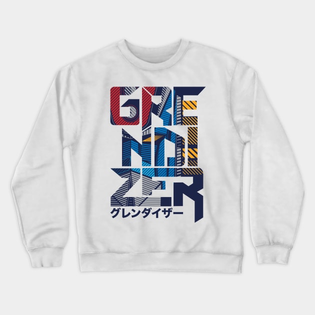 169 Grendizer Font Crewneck Sweatshirt by Yexart